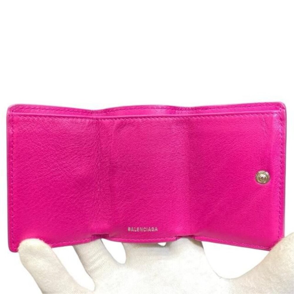 Balenciaga Paper Mini Wallet Trifold Wallet Fold Wallet Compact Wallet - Picture 9 of 10